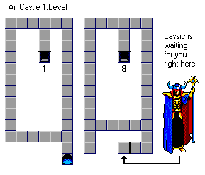Air Castle Dungeon level 1 map