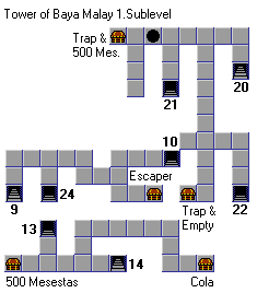 Tower of Baya Malay sub level 1 map