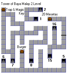 Tower of Baya Malay level 2 map
