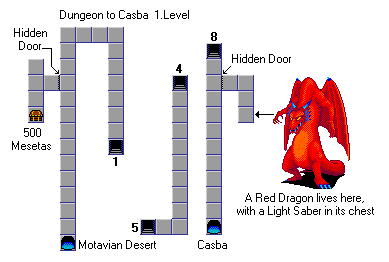 Casba Cave level 1 map