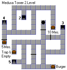 Medusa Tower level 2 map
