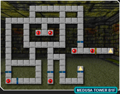 Medusa's Temple basement 1 map