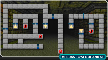 Medusa's Temple floor 4 and 5 map