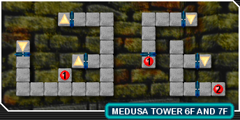 Medusa's Temple floor 6 and 7 map