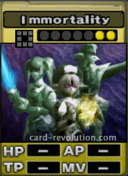 The Immortality CARD costs 2 attack points to set.