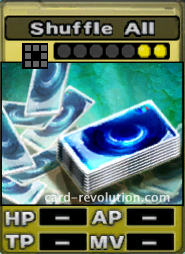 The Shuffle All CARD costs 2 attack points to set.